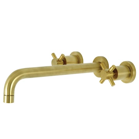 Kingston Brass KS8057DX Wall Mount Tub Faucet, Brushed Brass KS8057DX